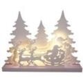 LED Deko Tisch Steh Lampe Weihnachts Beleuchtung X-MAS Winter Wald Lampe Fensterbank
