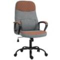 Bürostuhl Massage höhenverstellbarer Chefsessel Gamingstuhl Grau+Braun 60 x 70 x 109-119 cm