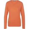 Rundhals-Pullover aus Schurwolle und Kaschmir include orange, 42