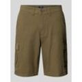 Regular Fit Leinenshorts mit Cargotaschen