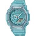 Chronograph CASIO G-SHOCK "GMA-S2100SK-2AER", blau (türkis, transparent), Armbanduhren, Damen, Quarzuhr, Armbanduhr, Damen, Herren, digital, bis 20 bar wasserdicht