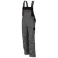 QUALITEX HIGH QUALITY WORKWEAR Latzhose image mittelgrau/schwarz Damen: 50 Herren: 56