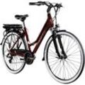 Agon Avesa E Bike Trekkingrad Damen Herren ab 155 cm mit Nabenmotor Pedelec Trekking Fahrrad mit 21 Gang und Beleuchtung StVZO Tiefeinsteiger