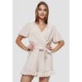 PM SELECTED Damen Playsuit Wickeloptik Jumpsuit Kurzoverall PM28