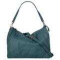 Umhängetasche SAMANTHA LOOK Gr. B/H/T: 32cm x 25cm x 14cm onesize, blau Damen Taschen echt Leder, Made in Italy