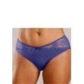 LASCANA Tanga 'Vittoria' blau Gr. 32/34 für Damen. Mit Schleife, Spitze. Körpernah