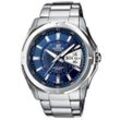 Quarzuhr CASIO EDIFICE "EF-129D-2AVEF", blau (silberfarben), Armbanduhren, Herren, Armbanduhr, Herrenuhr, bis 10 bar wasserdicht, Datum, Wochentag