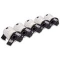 5x Etiketten-Rolle mit Halter 58mm (100 Etiketten) kompatibel mit Brother pt QL720NW Etiketten-Drucker - Premium - Vhbw