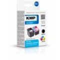 KMP - Tintenpatronen Multipack Schwarz + Farbig ersetzt hp 62XL (C2P05AE, C2P07AE) (1741,4005)