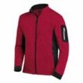 FHB CHRISTOPH Strick-Fleece-Jacke, rot-schwarz, Gr. S