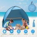 TolleTour Strandmuschel Windschutz Wurfzelt UV-Schutz Schatten EXPLORER Strandzelt UV 50+