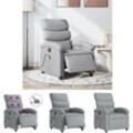 Massagesessel Elektrisch Hellgrau Stoff - Sessel - Grau - The Living Store