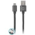 Usb Ladekabel Datenkabel Typ-C usb Kabel aus Kunststoff Leder in Schwarz für Smartphone Android Samsung Galaxy Sony Xperia htc Huawei lg Microsoft