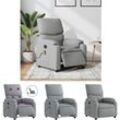 Massagesessel Elektrisch Hellgrau Stoff - Sessel - Grau - The Living Store