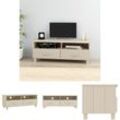 The Living Store TV-Schrank hamar Honigbraun 106x40x40 cm Massivholz Kiefer - TV-Möbel - Braun