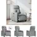 Massagesessel Elektrisch Hellgrau Stoff - Sessel - Grau - The Living Store