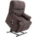 HOMCOM Sessel mit Aufstehhilfe, Massagesessel, Verstellbarer Fernsehsessel Elektrischer Relaxsessel mit 8 Vibrationsmassagepunkte, USB-Schnittstelle,