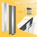 Sonni - Design Heizkörper Vertikal mit Spiegel Röhrenheizkörper 1800x500mm Einlagig Paneelheizkörper Weiß,Ohne Multiblock