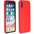 Markenlos - Silikon Case Soft Case Hülle Schale Cover Dezent Handyhülle Handyschale Schutz kompatibel mit Samsung Galaxy A41 (A415F) Rot