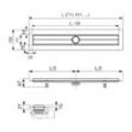 Tece drainline Duschrinne mit Seal System Dichtband 1500mm 601500