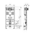 Tece profil WC-Modul mit Uni-Spülkasten Hygienespülung, Warm/Kalt, Bauhöhe 1120mm 9300102