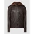 Regular Fit Lederjacke im Biker-Look Modell 'Rylo'