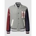 College-Jacke mit Label-Details Modell 'LEATHER VARSITY'