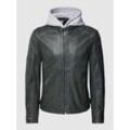 Regular Fit Lederjacke im Biker-Look Modell 'Rylo'