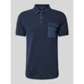 Poloshirt mit Label-Stitching
