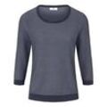 Rundhals-Pullover aus 100% SUPIMA®-Baumwolle Peter Hahn blau, 46