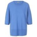 Rundhals-Pullover aus Kaschmir und Seide include blau, 44