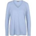 V-Pullover aus 100% Premium-Kaschmir include blau, 40