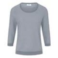 Rundhals-Pullover aus 100% SUPIMA®-Baumwolle Peter Hahn blau, 46