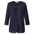 2-in-1-Pullover 3/4-Arm mayfair by Peter Hahn blau, 44