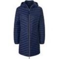 Daunen-Long-Steppjacke MYBC blau, 38