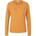 Rundhals-Pullover aus Schurwolle und Kaschmir include gelb, 40