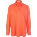 Bluse Hemdkragen Peter Hahn orange, 36