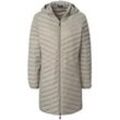 Daunen-Long-Steppjacke MYBC beige, 42