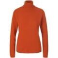 Rollkragen-Pullover aus Schurwolle und Kaschmir include orange, 48