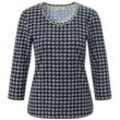 Rundhals-Shirt 3/4-Arm Peter Hahn schwarz, 50