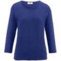 Rundhals-Pullover aus 100% Baumwolle Supima Peter Hahn blau, 44