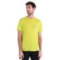 Icebreaker Merino 150 Tech Lite III T-Shirt Natural Run Club 2.0 - Mann - Hyper - Größe XXL