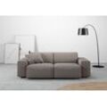 2,5-Sitzer ANDAS "Glimminge auch in Breitcord, Feincord + Easy care-Bezug", grau (taupe), B:214cm H:71cm T:101cm, Sofas, besondere Kedernähte, Zierkissen