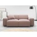 2-Sitzer ANDAS "Glimminge auch in Breitcord + Feincord + Easy care-Bezug", rosa, B:194cm H:71cm T:101cm, 12% Polyaxryl, 88% Polyester, Sofas, besondere Kedernähte,, Zierkissen