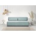 Schlafsofa INOSIGN "Donka Dauerschläfer-geeignet, belastbar bis 270 kg incl. Bettkasten", blau (hellblau), B:200cm T:108cm, 88% Polyester / 12% Polyacryl, Sofas, ohne Armlehnen, Breite 200 cm, auch in Cord, Tonnentaschen-Federkern