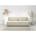 Schlafsofa INOSIGN "Donka Dauerschläfer-geeignet, belastbar bis 270 kg incl. Bettkasten", beige (natur), B:200cm T:108cm, 88% Polyester / 12% Polyacryl, Sofas, ohne Armlehnen, Breite 200 cm, auch in Cord, Tonnentaschen-Federkern