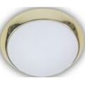 Deckenleuchte NIERMANN "Opal matt, Dekorring Messing poliert, 45 cm, LED" Lampen Gr. Ø 45 cm, weiß Deckenlampen