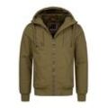 Winterjacke ALESSANDRO SALVARINI "ASWeighty" Gr. 3XL, grün (olive) Herren Jacken mit weichem Teddyfell innen