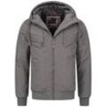 Winterjacke ALESSANDRO SALVARINI "ASWeighty" Gr. L, grau (dunkelgrau), Herren, Obermaterial: 100% Polyester; Innenmaterial: 100% Polyester; Futter: 100% Polyester, Jacken, mit weichem Teddyfell innen