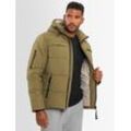 Winterjacke ALESSANDRO SALVARINI "ASDiego" Gr. L, grün (olive) Herren Jacken Übergangsjacken mit extra hohem Kragen und vielen Taschen